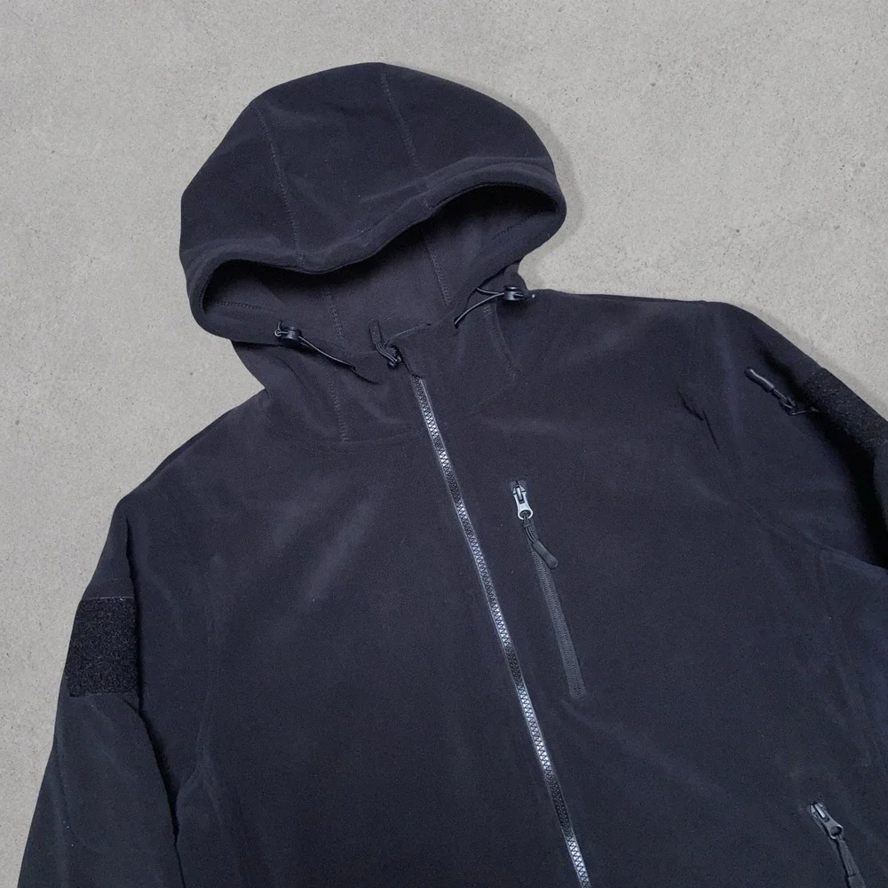 BAERSkin Tactical Fleece Hooded Jacket Men's XL Black Full Zip